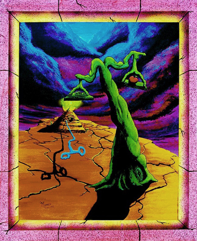 Balance blacklight art